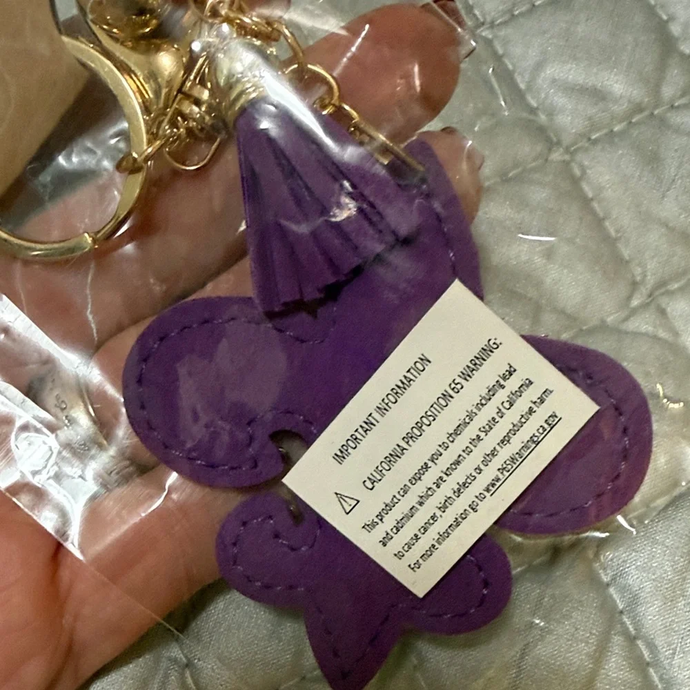 Colorful Fleur-de-Lis Keychain - Picture 3 of 5
